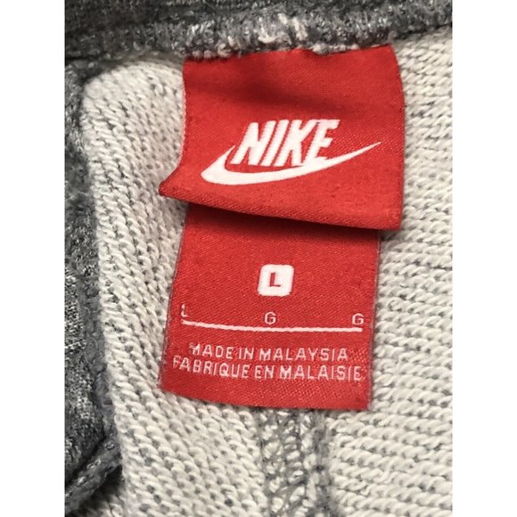 Nike Mens Large Gray Sweatpants Metal Zipper Pocket Elastic Leg Opening - Picture 5 of 7